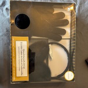 Black Glove and Ear Muff Set